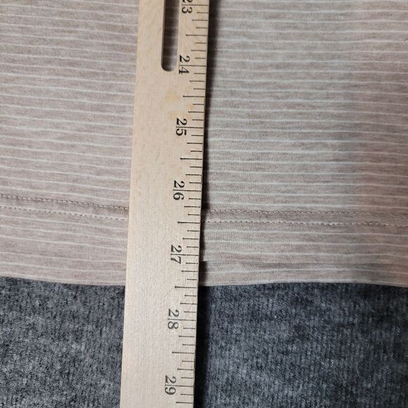 Peter Millar Mens Polo Shirt Size XL Striped Collared Short Sleeved Brown Cream - Picture 9 of 9